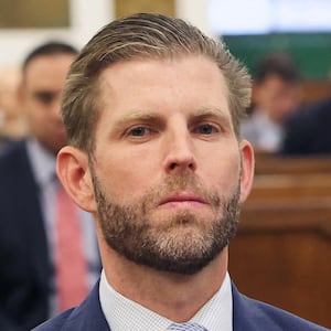 Donald Trump's son Eric Trump Jr. attends the Trump Organization civil fraud trial in New York.