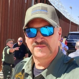 Sheriff Bruce D. Zuchowski takes selfie at the border