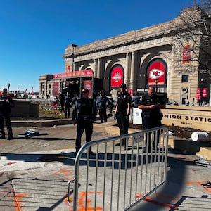 Kansas City police are seen at Union Station