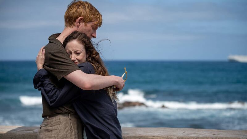 Domhnall Gleeson and Andrea Riseborough in Alice & Jack.