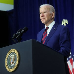 U.S. President Joe Biden speaks about the Monterey Park shooting and his efforts to reduce gun violence at The Boys & Girls Club of West San Gabriel Valley in Monterey Park, California, U.S.