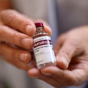 Georgina holds her insulin medicine in London, Britain September 13, 2019. Picture taken September 13, 2019.