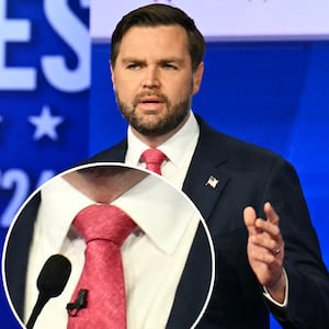 Tim Walz's friendship bracelet and JD Vance's pinkish tie