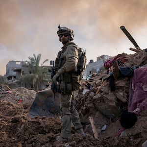 An Israel solider in Gaza