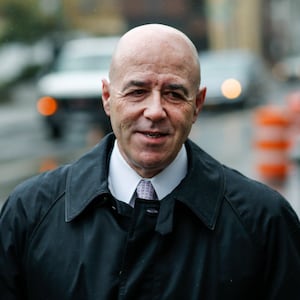 Former New York City Police Commissioner Bernard Kerik arrives at the Manhattan Federal Courthouse in downtown Manhattan, New York, October 16, 2014.