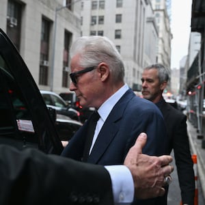 Don Henley gets into a car in New York City after leaving court.