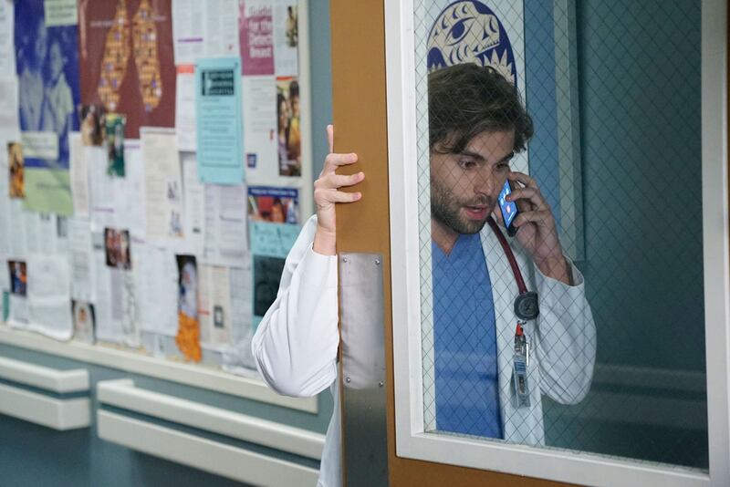 Jake Borelli in a still from 'Grey's Anatomy'