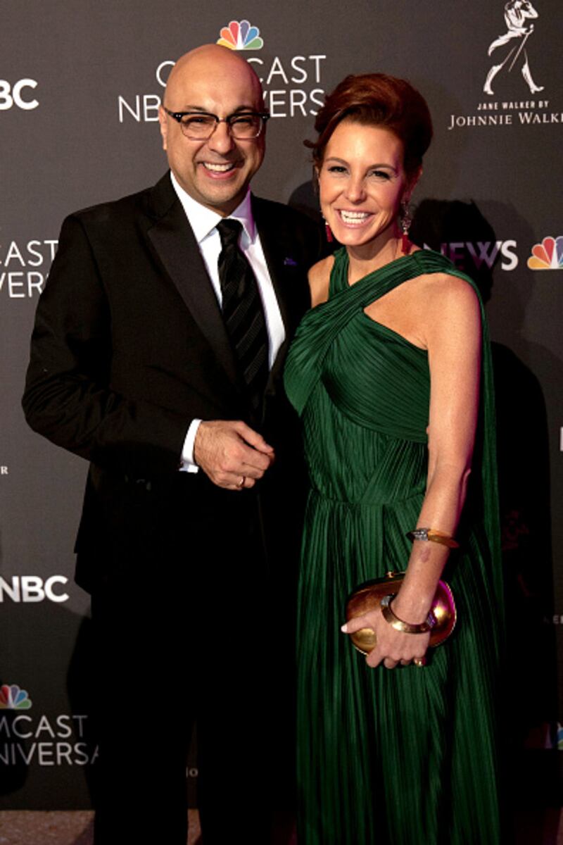 Ali Velshi, Stephanie Ruhle at the NBC News & MSNBC White House Correspondents' Dinner after party at Embassy of Italy, Washington D.C. on Saturday, April 27, 2019.