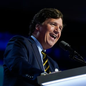 Tucker Carlson, founder of Tucker Carlson Network, speaks on Day 4 of the Republican National Convention (RNC), U.S., July 18, 2024.