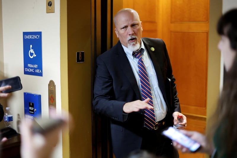 Rep. Chip Roy (R-TX) speaks with reporters at the U.S. Capitol.