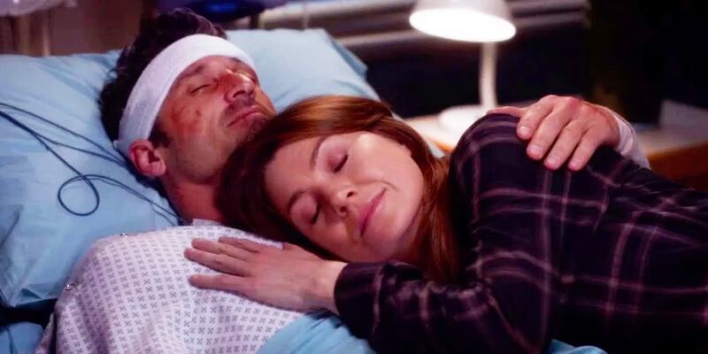 Patrick Dempsey and Ellen Pompeo in Grey’s Anatomy.