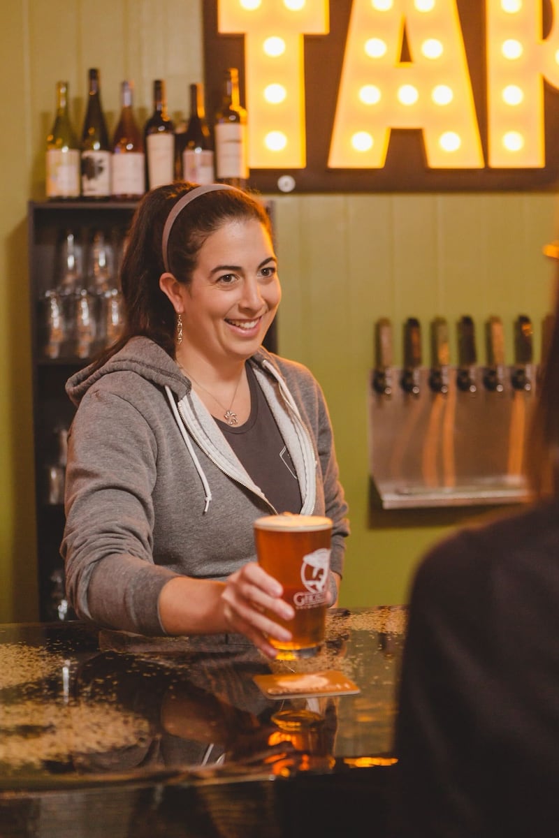 Marley Rall at her taproom.