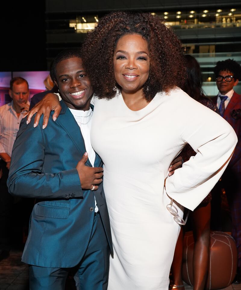 Akili McDowell and Oprah Winfrey