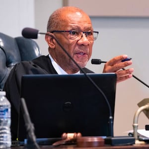 A photo of Judge Clifton Newman at Alex Murdaugh trial 