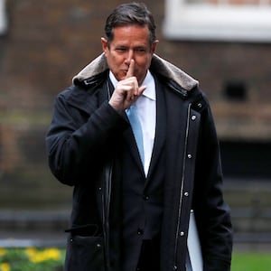 Jes Staley arrives at 10 Downing Street in London in 2018.