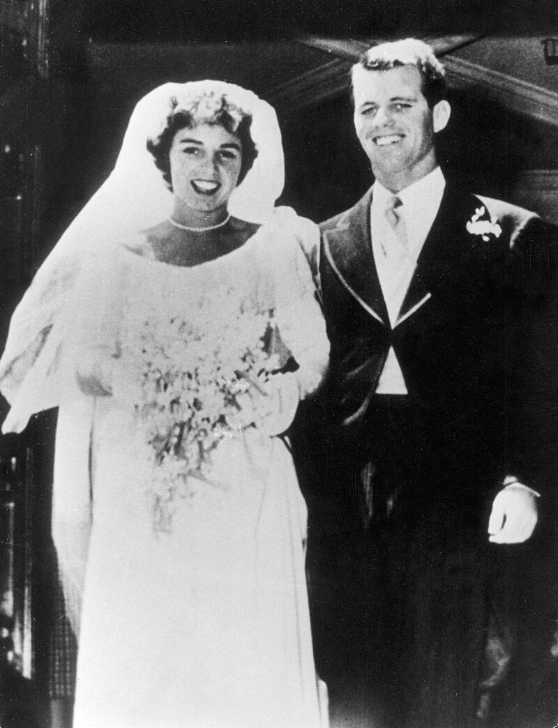 Ethel Kennedy and Robert F. Kennedy on their wedding day in 1950.