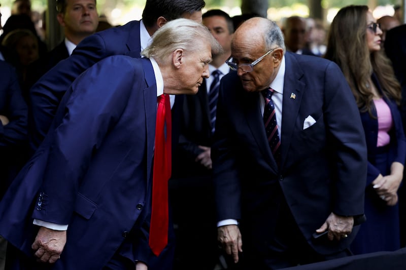 Donald Trump and Rudy Giuliani.