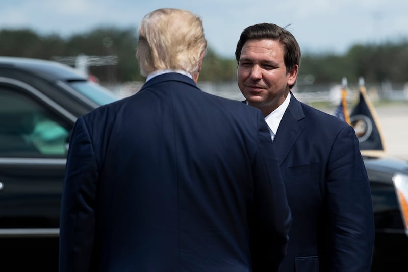 President Donald Trump and Florida Gov. Ron DeSantis.