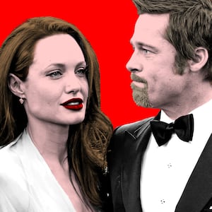 A photo illustration of Brad Pitt and Angelina Jolie