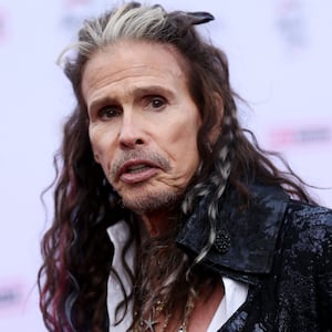 Aerosmith singer Steven Tyler at a Grammy Awards party