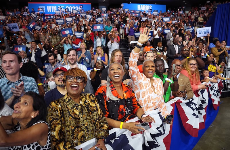 An overflowing crowd in Philadelphia went wild for Kamala Harris and Tim Walz.