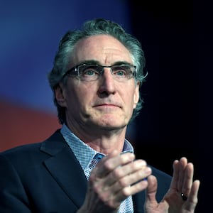 Doug Burgum speaks to delegates at the Republican State Convention in Grand Forks