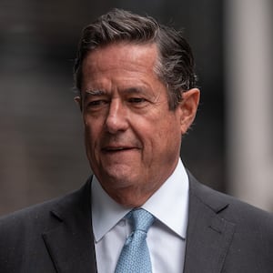 Jes Staley, the former CEO of British multinational bank Barclays PLC returns from lunch during his case at the High Court (Rolls Building) on March 7, 2025 in London, England.