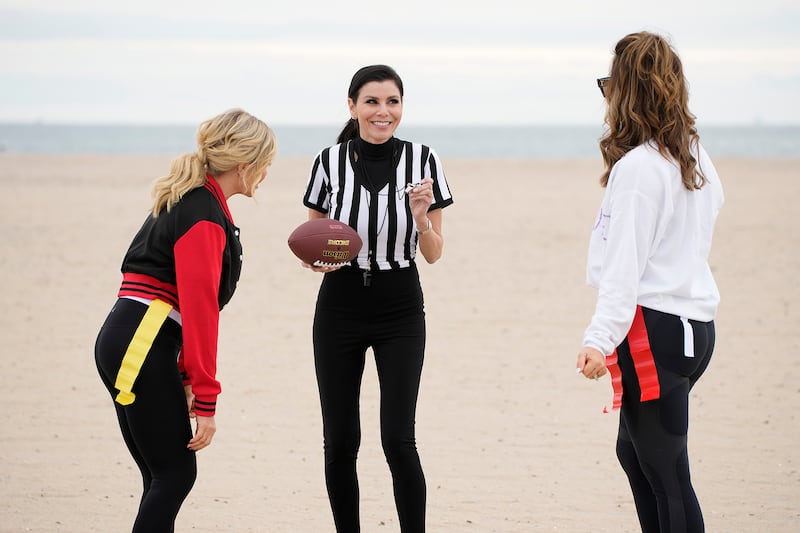 A photo of Tamra Judge, Heather Dubrow, and Emily Simpson