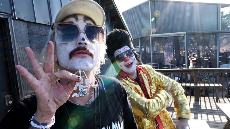 Sean Barrett poses at the 2023 Gathering of the Juggalos