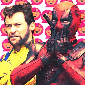 Ryan Reynolds as Deadpool/Wade Wilson and Hugh Jackman as Wolverine.