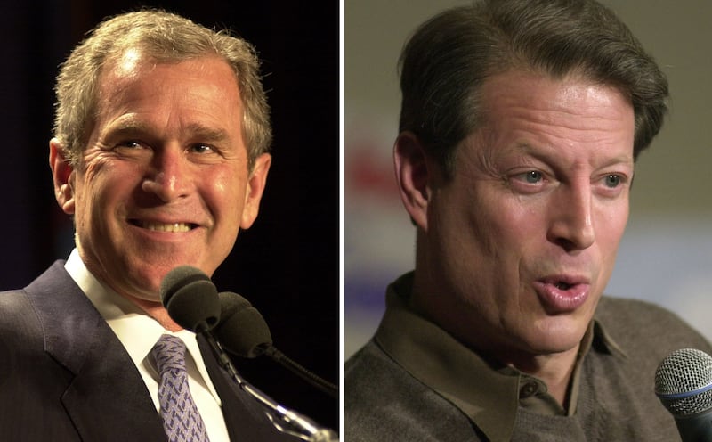 George W. Bush beat Al Gore in the 2000 presidential election by a handful of votes.