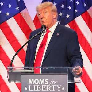 Donald Trump at the Moms for Liberty Summit in Philadelphia