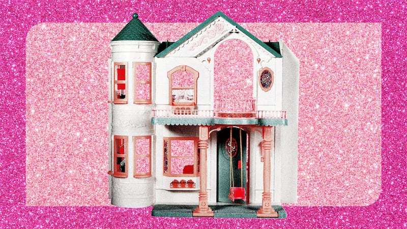 A photo including a 1998 Barbie Deluxe Dreamhouse