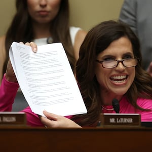 Rep. Nancy Mace (R-SC) questions Secret Service Director Kimberly Cheatle as she testifies before the House Oversight and Accountability Committee on July 22, 2024 in Washington, D.C.