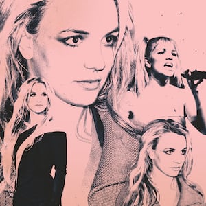 A photo composite of Britney Spears throughout her career