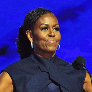 Michelle Obama makes remarks during the 2024 Democratic National Convention in Chicago, Illinois, United States on August 20, 2024.