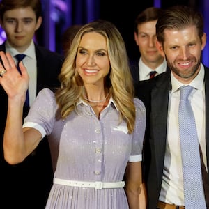 Former U.S. President Donald Trump's daughter-law Lara, his son Eric at his Mar-a-Lago estate in Palm Beach, Florida, U.S. November 15, 2022.