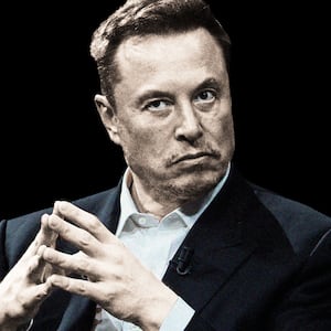 A photo illustration showing Elon Musk.