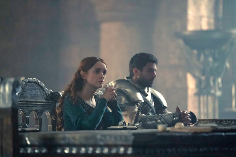 Olivia Cooke and Fabien Frankel in the House of Dragons episode 6.