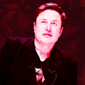 A photo illustration of Elon Musk