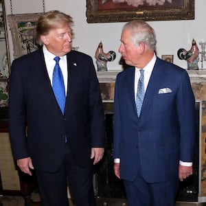 Donald Trump and the then Prince Charles on Dec. 3, 2019.