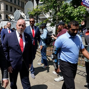 Bernie Kerik and Kash Patel appear at Donald Trump trial.