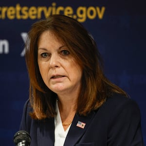 United States Secret Service Director Kimberly Cheatle speaks during a press conference at the Secret Service's Chicago Field Office on June 4 2024 in Chicago, Illinois, ahead of the 2024 Democratic and Republican National Conventions.