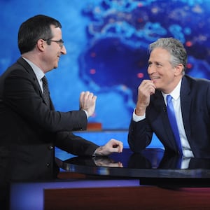 John Oliver and Jon Stewart. 