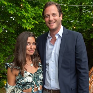 EAST HAMPTON, NEW YORK - JUNE 01:  Candice Miller and Brandon Miller attend Hamptons Magazine Celebrates Our “Best Dressed” With A Private Dinner At Dopo La Spiaggia on June 01, 2019 in East Hampton, New York. (Photo by Mark Sagliocco/Getty Images for Hamptons Magazine)