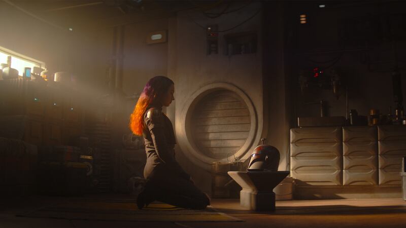 Natasha Liu Bordizzo as Sabine Wren in Lucasfilm's Star Wars: Ahsoka.