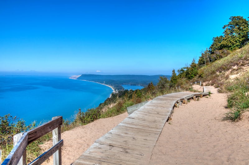 Sleeping Bear Dunes near Traverse City, Michigan.