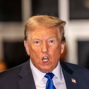 Former U.S. President Donald Trump speaks to the media at his criminal trial at Manhattan Criminal Court on May 30, 2024 in New York City. 