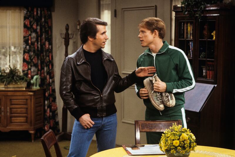 Henry Winkler and Ron Howard in "Happy Days"