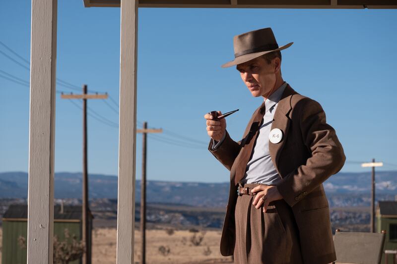 A photo of Christopher Nolan's Oppenheimer starring Cillian Murphy.